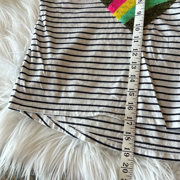 Sequin Heart Striped Shirt RUMI + RYDER Color Change Sequins Size L (12-14) - Picture 10 of 10